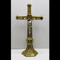 24" Cast Brass Altar Crucifix SKU C095-001